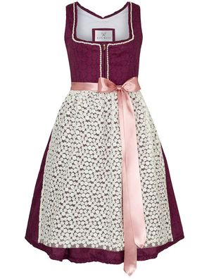 Dirndl Amy 60cm Länge weinrot