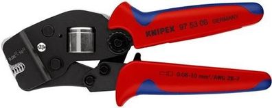Crimpzange Gesamt-L.190mm 0,08-10,0 (AWG 28-7) mm² brün. Mehrkomp.-Hüllen KNIPEX