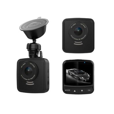 Wi-Fi Dashcam Autokamera Full HD 2" G-Sensor Mikrofon Lautsprecher Schwarz Lederoptik