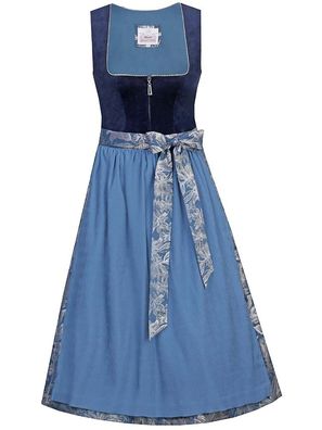 MarJo Dirndl Irsee 65cm Länge nachtblau-denim