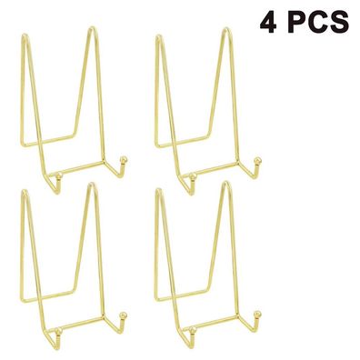 4 Stéck Metall Tellerständer Tellerhalter Eisen Staffelei Display Ständer fér Sché