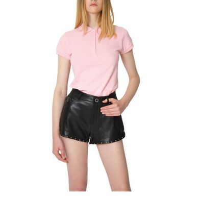 Poloshirt Damen Pique Polo T-Shirt Polohemd Kurzarm Pink Baumwolle