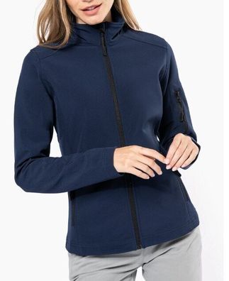 Damen Softshell Jacke Navy L Wasserdicht