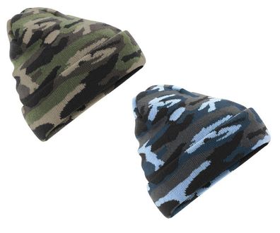 Strickmütze Camouflage Camo Mütze Strick Beanie Military NEU Wintermütze Unisex