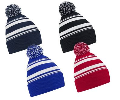 Wintermütze Damen Herren Strickmütze mit Bommel Bommelmütze Beanie Warm Mütze