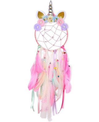 Einhorn Traumfänger Bunte Handgemachte Federn Blumen Traumfänger DIY Dream Catcher f