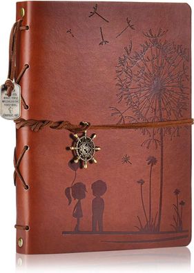 Scrapbook-Album, DIY-Fotoalbum, Leder-Scrapbook-Erinnerungsbuch â€?Girl&Boy Dandelion