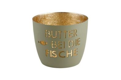 Madras Windlicht M Butter bei die Fische stone/Gold, 1099804004 1 St