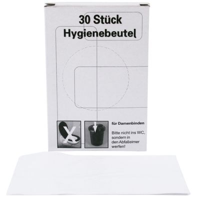 PE-Hygienebag 30 Stück/Box Hygienebeutel Hygienetüten für Damen Hygienebag