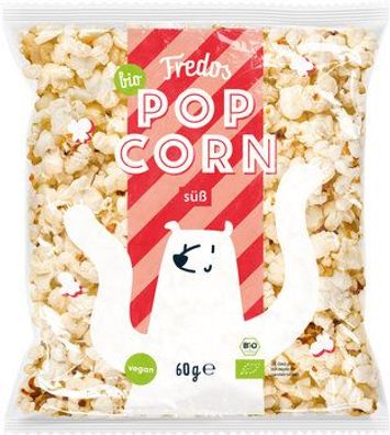 Fredos 6x Fredos Bio-Popcorn, süß 60g