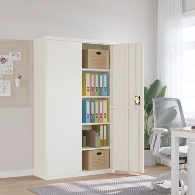 vidaXL Aktenschrank Weiß 105x40x180 cm Stahl