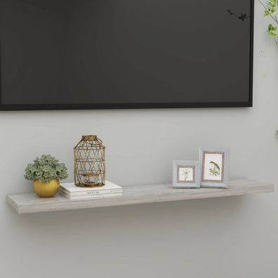 vidaXL Schweberegal Betongrau 120x23,5x3,8 cm MDF