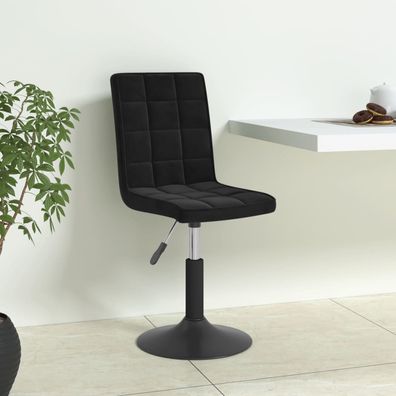vidaXL Esszimmerstühle 6 Stk. Drehbar Schwarz Samt
