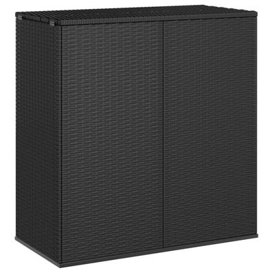 vidaXL Garten-Kissenbox PE Rattan 100x49x103,5 cm Schwarz