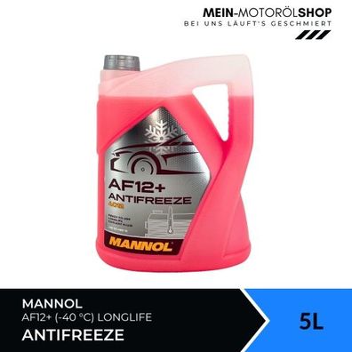 Mannol Antifreeze Kühlerfrostschutz AF12+ (-40 °C) Longlife 5 Liter