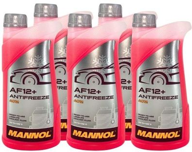 Mannol Antifreeze Kühlerfrostschutz AF12+ (-40 °C) Longlife 5x1 Liter