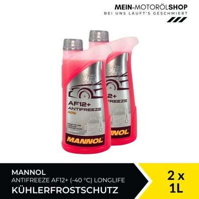 Mannol Antifreeze Kühlerfrostschutz AF12+ (-40 °C) Longlife 2x1 Liter