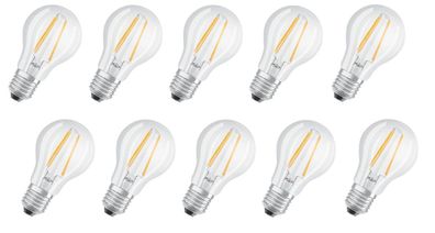 10x Osram LED Star Classic Birne E27 kaltweiß 11W = 100W EEK: (Spektrum A-G)