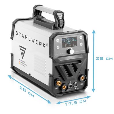 Stahlwerk Schweißgerät DC WIG 200 Puls ST Digital MMA E-Hand Pulsfunktion