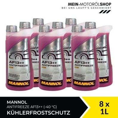 Mannol Antifreeze Kühlerfrostschutz AF13 + + (-40 °C) 8x1 Liter