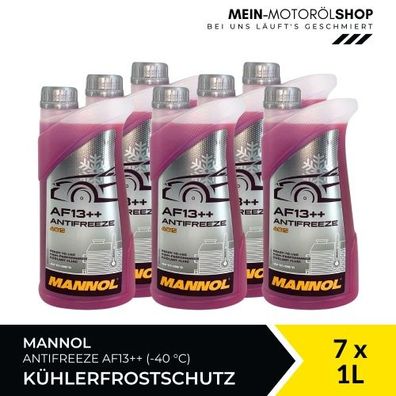 Mannol Antifreeze Kühlerfrostschutz AF13 + + (-40 °C) 7x1 Liter