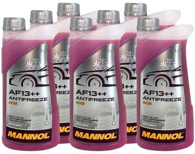 Mannol Antifreeze Kühlerfrostschutz AF13 + + (-40 °C) 7x1 Liter