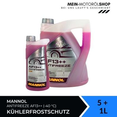 Mannol Antifreeze Kühlerfrostschutz AF13 + + (-40 °C) 5 + 1 Liter