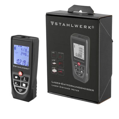 Stahlwerk Laser Entfernungsmesser LDM-80 ST bis 80 m beleuchtetes LCD Display