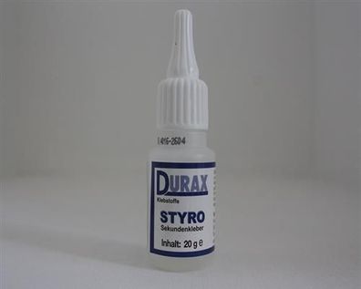 Durax Sekundenkleber Industriekleber Super Kleber 1 x 20g "Styropor"