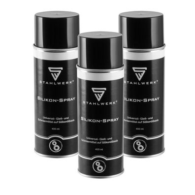 Stahlwerk 3er Set Silikon-Spray Multifunktionales Schmier- und Wartungsöl