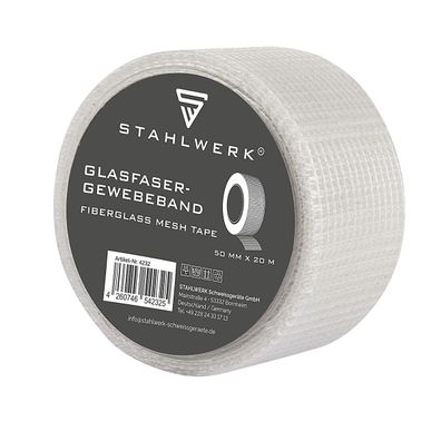 Stahlwerk Glasfaser-Gewebeband 20 m x 50 mm, selbstklebend