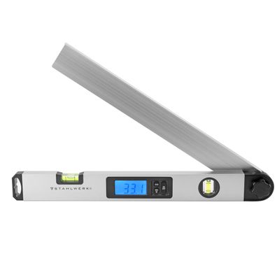 Stahlwerk Digitaler Winkelmesser DW-45 ST Aluminium Messbereich von 0-230 Grad