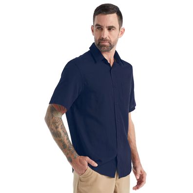 Icebreaker Merino Steveston Short Sleeve - Merinowolle Kurzarm-Hemd