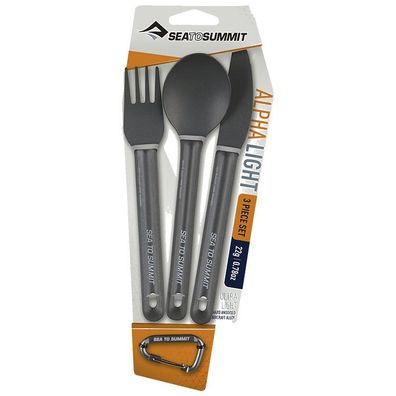 Sea to Summit Alpha Set - ultraleichtes Besteck-Set mit Karabiner