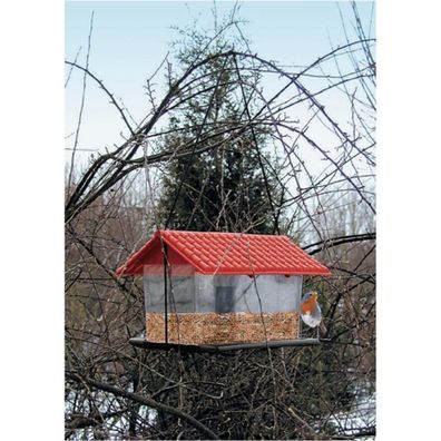 Vogelfutterhaus aus Kunststoff Vogelhaus Futterhaus Vogelhäuschen Futterstation