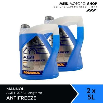 Mannol Antifreeze Kühlerfrostschutz AG11 (-40 °C) Longterm 2x5 Liter