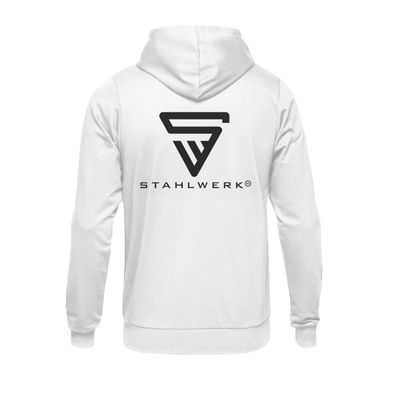 Stahlwerk Hoodie Kapuzenpulli Kapuzenpullover Weiß Größe L