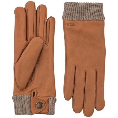 HESTRA Idun - Hirschleder-Handschuhe Damen mit Wollfutter