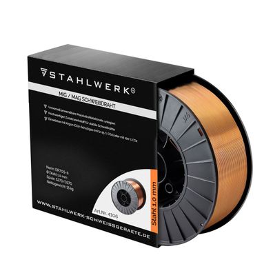 Stahlwerk Schweißdraht MIG MAG Premium Drahtrolle ER70S-6 SG2 1,0 mm 15 kg
