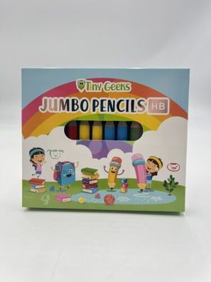 TinyGeeks Jumbo Buntstifte Set HB Pencils NEU & OVP Bleistifte Dreikantstifte