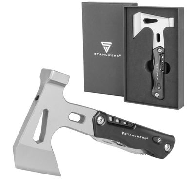 Stahlwerk Multifunktionswerkzeug Survival Set mit Taschenmesser LED Taschenlampe