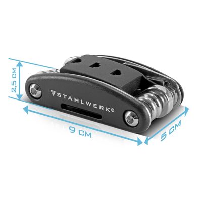 Stahlwerk Multitool Multifunktionswerkzeug faltbares Fahrrad Reparaturwerkzeug