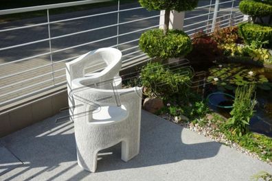 Antik Stil Stein Sessel Bank Stuhl Garten Terrase Edler Design Thron Neu s205005