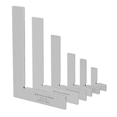 Stahlwerk Flachwinkel 90° Set 6-teilig DIN 875/1 aus rostfreiem Edelstahl