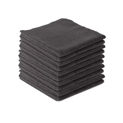 Stahlwerk Mikrofaser-Handtuch 10er Set 40 x 40 cm 300 gsm schwarz