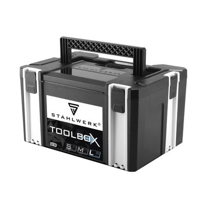 Stahlwerk Toolbox Größe L 443 x 310 x 248 mm stapelbare Systembox mit Tragegriff