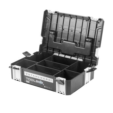 Stahlwerk Toolbox mit Innenfach Größe S 443 x 310 x 128 mm stapelbare Systembox