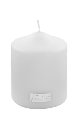 Fink CANDLE Stumpenkerze, etallic weiß, et Höhe 10cm, Ø 8cm 123844