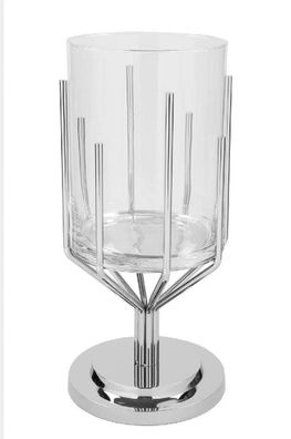 Fink LUXOR Windlicht, ernickelt m. Glas Höhe 63, Ø 25 159273