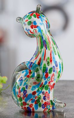 Gilde GlasArt Katze "Candy" Glas mehrfarbig 39953